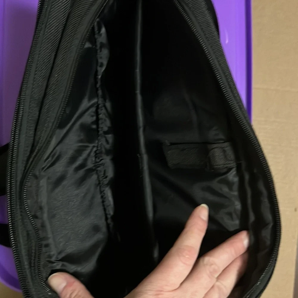 Large black soft briefcase